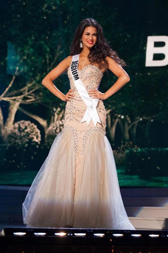 Anissa Blondin Miss Universe Belgium 2014 Evening Gown