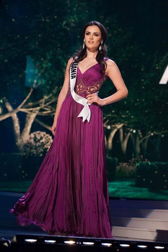 Zhaneta Byberi Miss Universe Albania 2014 Evening Gown