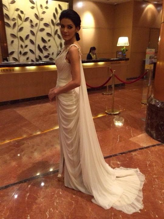 Janelee Chaparro getting ready for the Miss Grand Philippines 2014 Finals