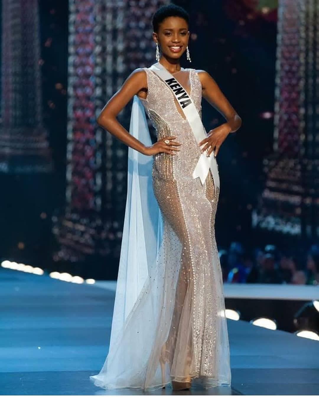Wabaiya Kariuki Miss Universe Kenya 2018, Miss Universe 2018 Contestant at Evening Gown Competition (Photo Courtesy: Miss Universe/Candidate FaceBook/ Instagram)