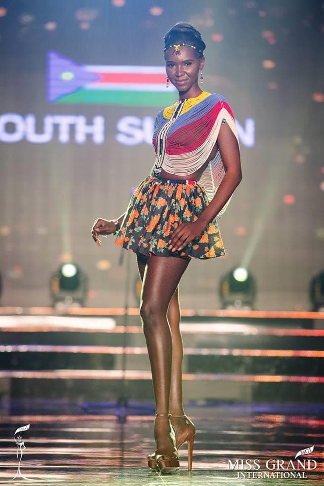 Eyga Mojus Miss Grand South Sudan 2017 during national costume competition (Photo Courtesy: Miss Grand International)
