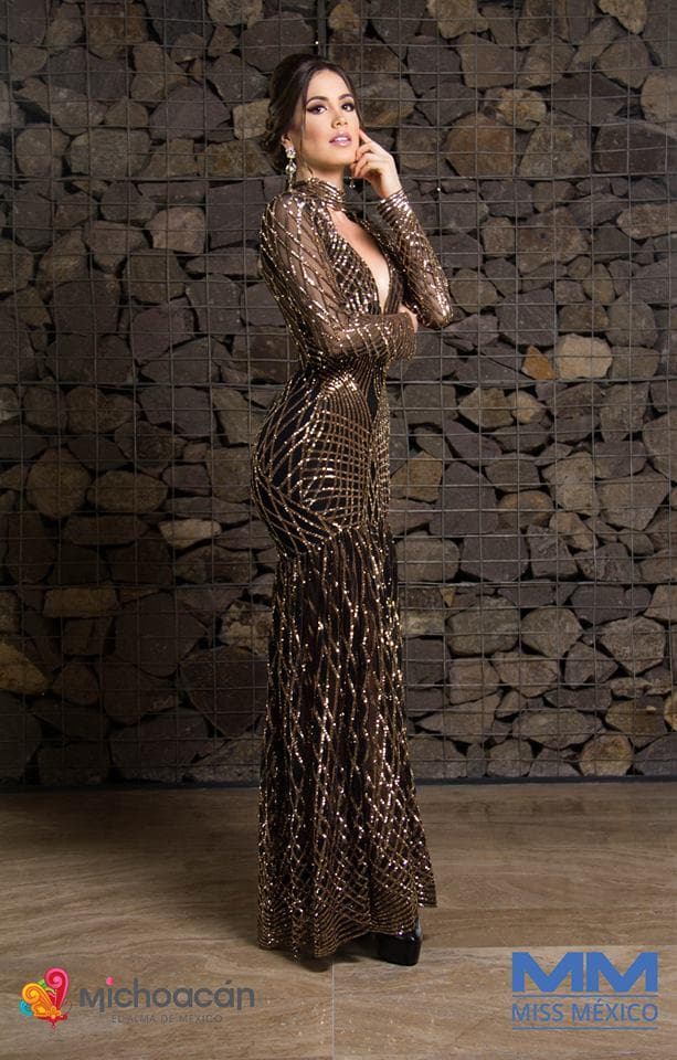 Marilú Acevedo Dominguez from Veracruz - Contestant Miss World Mexico 2016, evening gown photo shoot (Credit: Miss Mexico Organization)