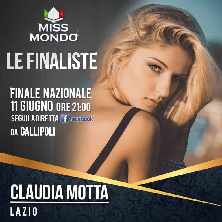 Claudia Motta Miss Mundo Lazio 2017 - Contestant for Miss Mondo Italia 2017/ Miss World Italy 2017 (Photo Courtesy Miss Mundo Italia Official)