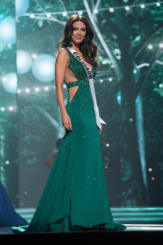 Sabrina Janssen Miss Colorado USA 2017 during Preliminary Evening Gown Competition (Photo Credit: Miss USA Facebook Official)
