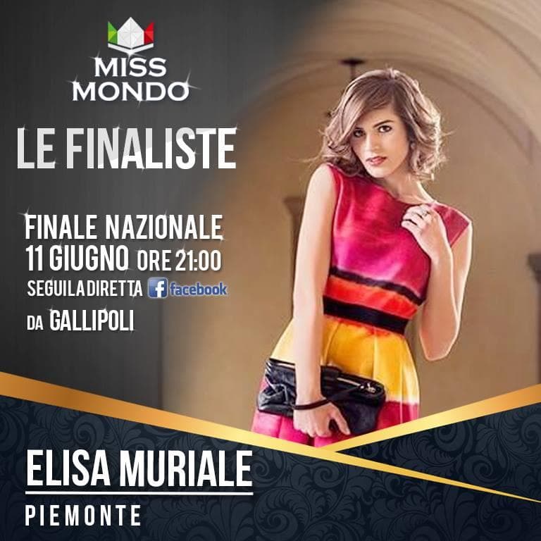 Elisa Muriale Miss Mundo Piemonte 2017 - Contestant for Miss Mondo Italia 2017/ Miss World Italy 2017 (Photo Courtesy Miss Mundo Italia Official)