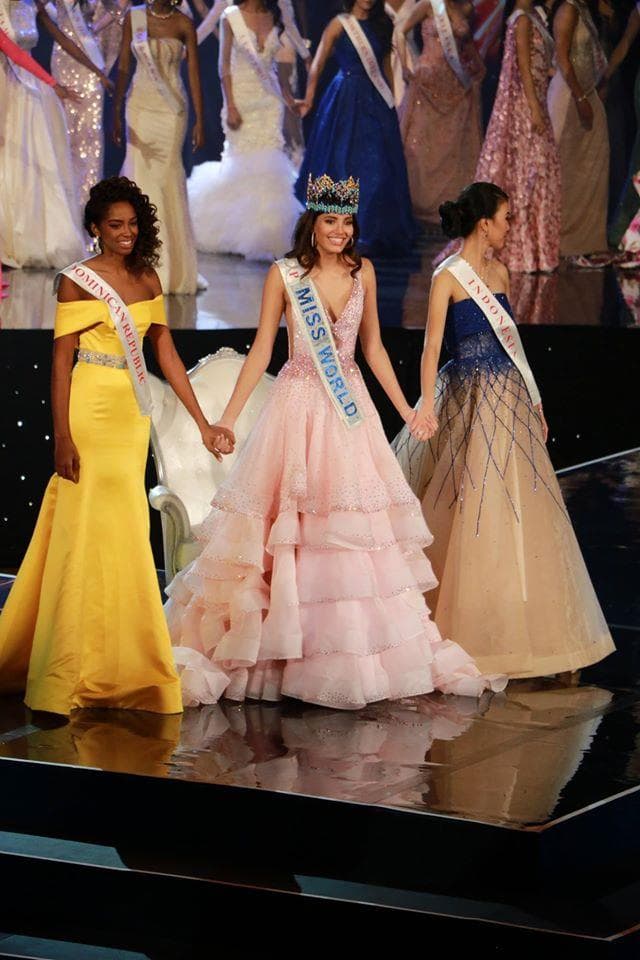 Miss World 2016 Top 3 finalists - Miss Indonesia, Miss Dominican Republic and Miss Puerto Rico