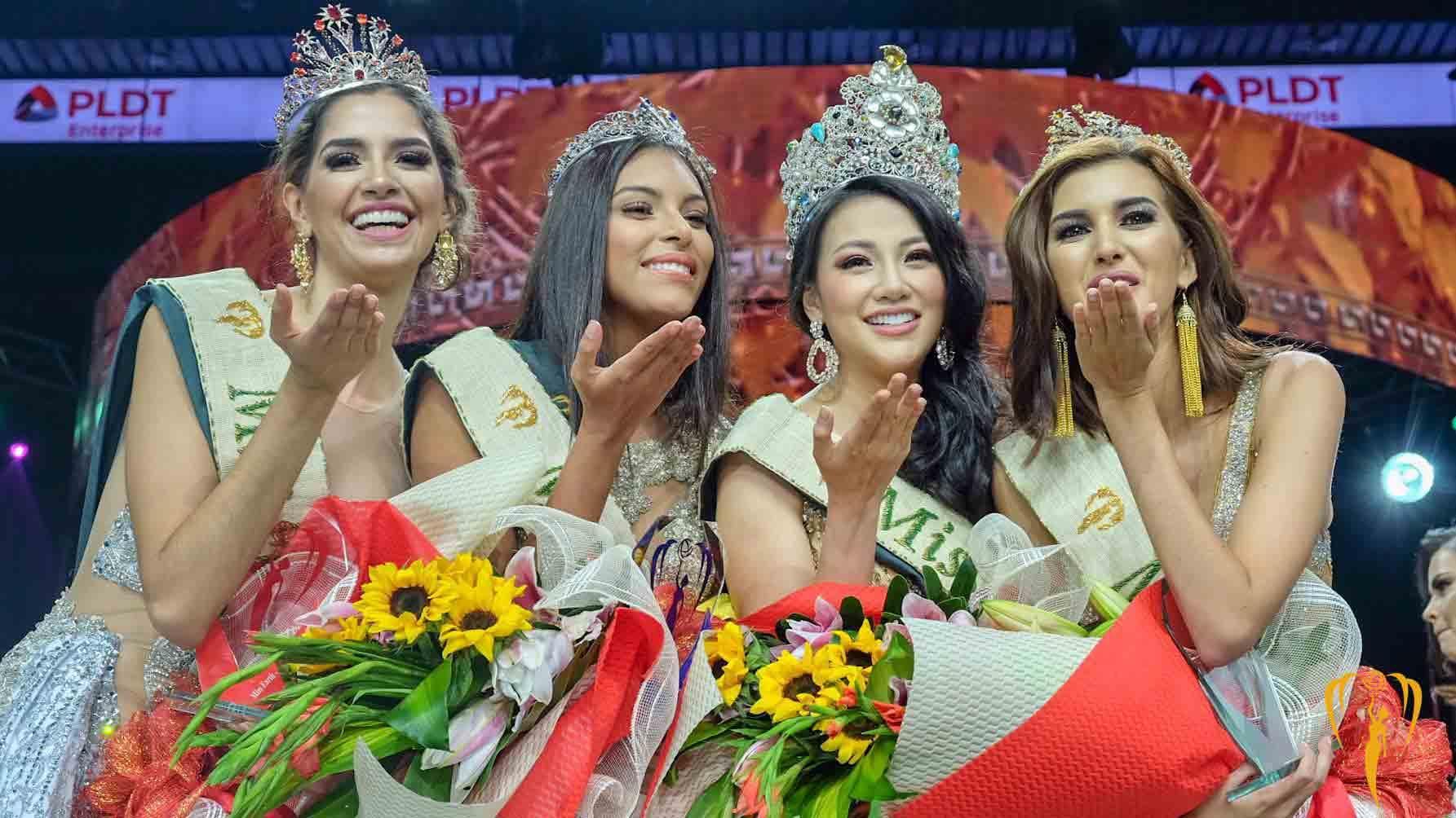 Phương Khánh Nguyễn winner Miss Earth 2018 with her court (Photo Source: Miss Earth Facebook Official)