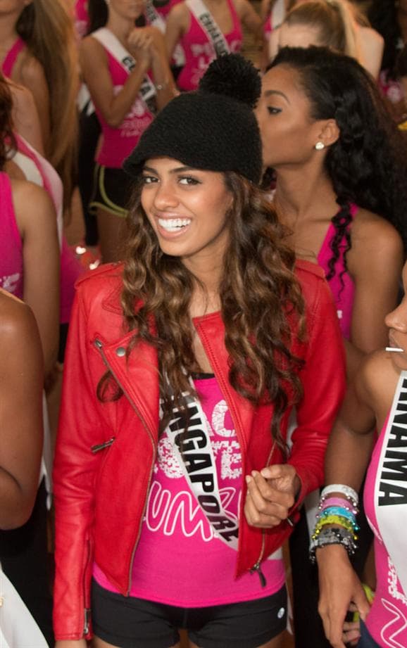 Rathi Menon Miss Universe Singapore 2014 at Zumba Fitness Class