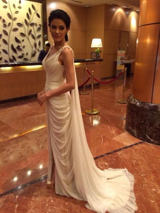 Janelee Chaparro getting ready for the Miss Grand Philippines 2014 Finals