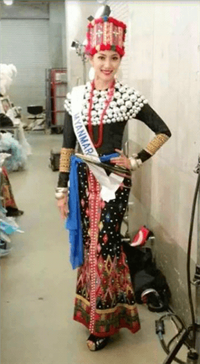 May Barani Thaw (Myanmar) in National Costume