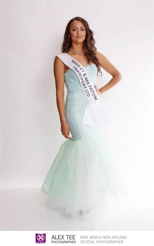Te Rua Wallace Contestant Miss World New Zealand 2015 (Photo Credit: Miss World New Zealand/ Contestant Official Facebook)