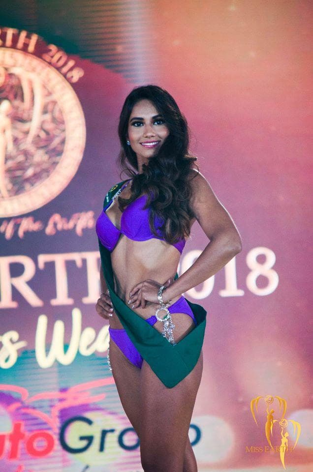 Yashvi Aware Miss Earth United States of America 2018, Finalist Miss Earth 2018 at Resort Wear Competition (Photo Courtesy: Miss Earth Facebook Official)