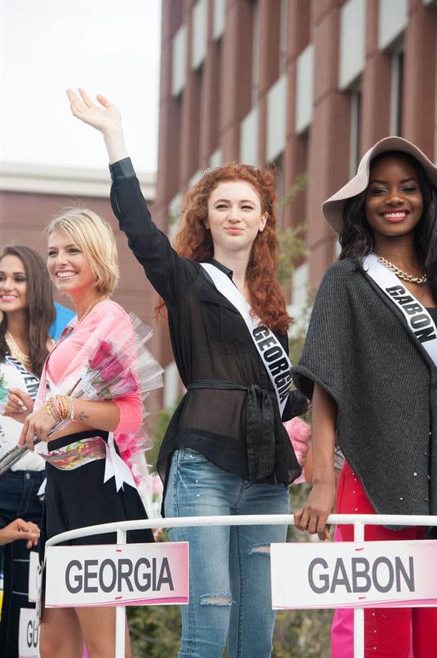 Ana Zubashvili from Georgia at Parade of Nations