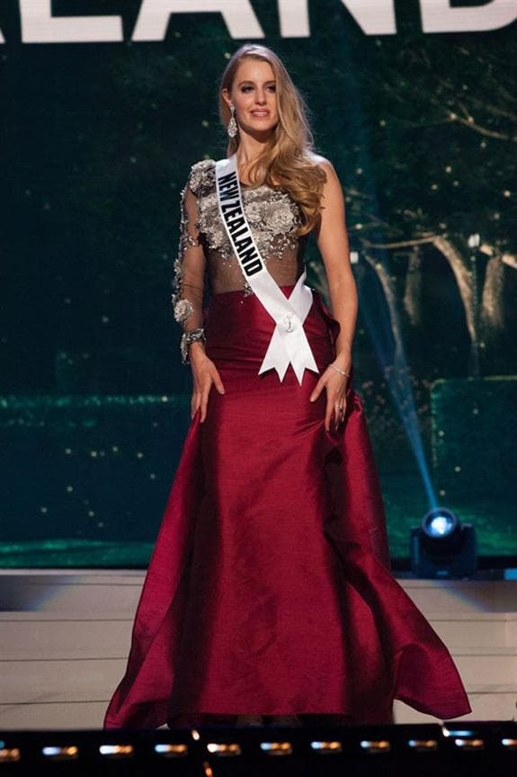 Rachel Millns Miss Universe New Zealand 2014 Evening Gown