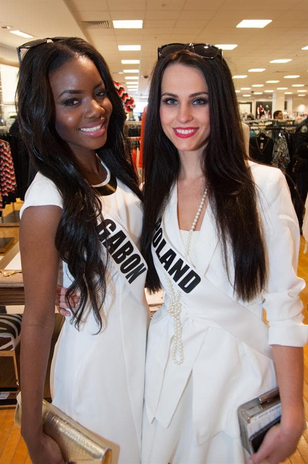 Maggaly Ornellia Emmanuelle Nguema Miss Universe Gabon 2014 at Chinese Laundry Shoes Meet
