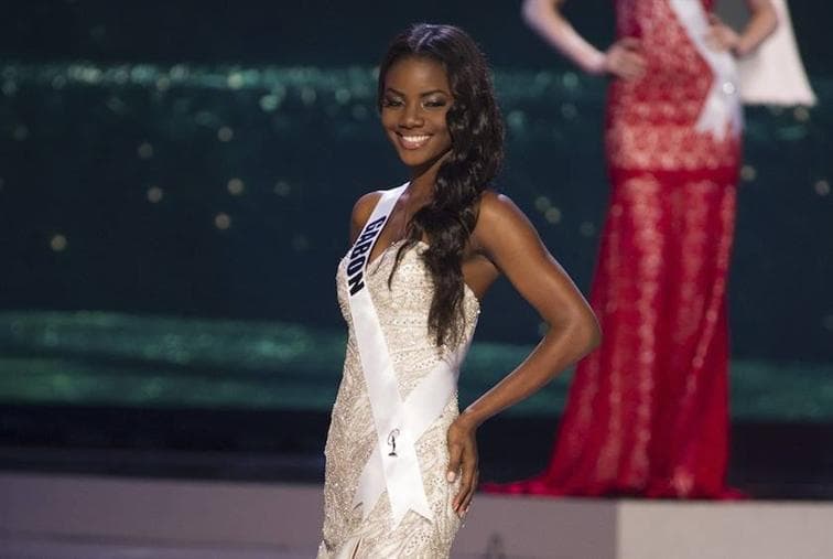 Maggaly Ornellia Emmanuelle Nguema Miss Universe Gabon 2014 at the Preliminary Competiton