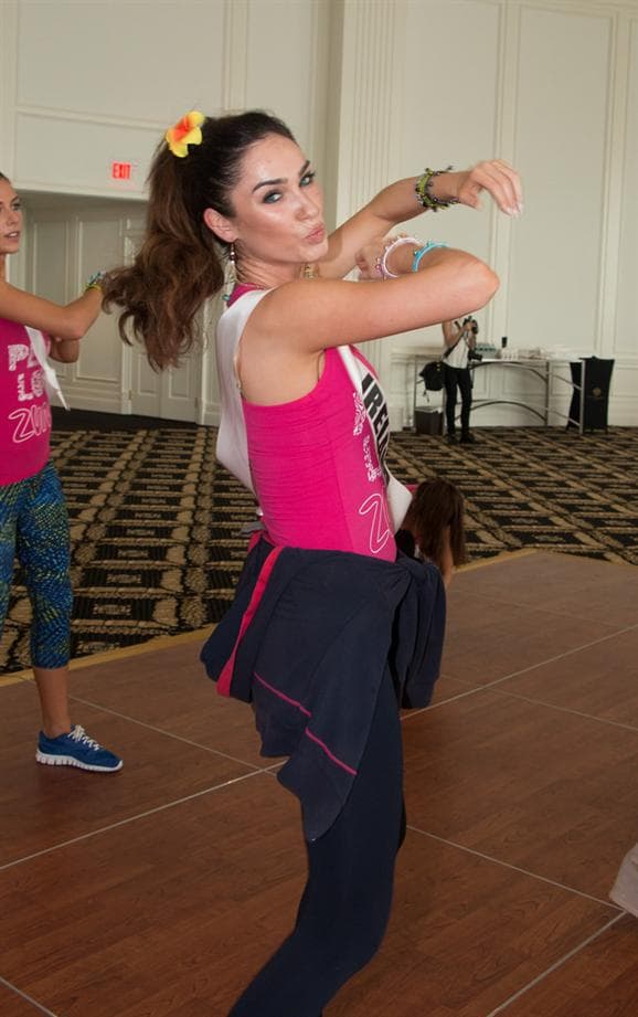 Lisa Madden Miss Universe Ireland 2014 at Zumba Fitness Class