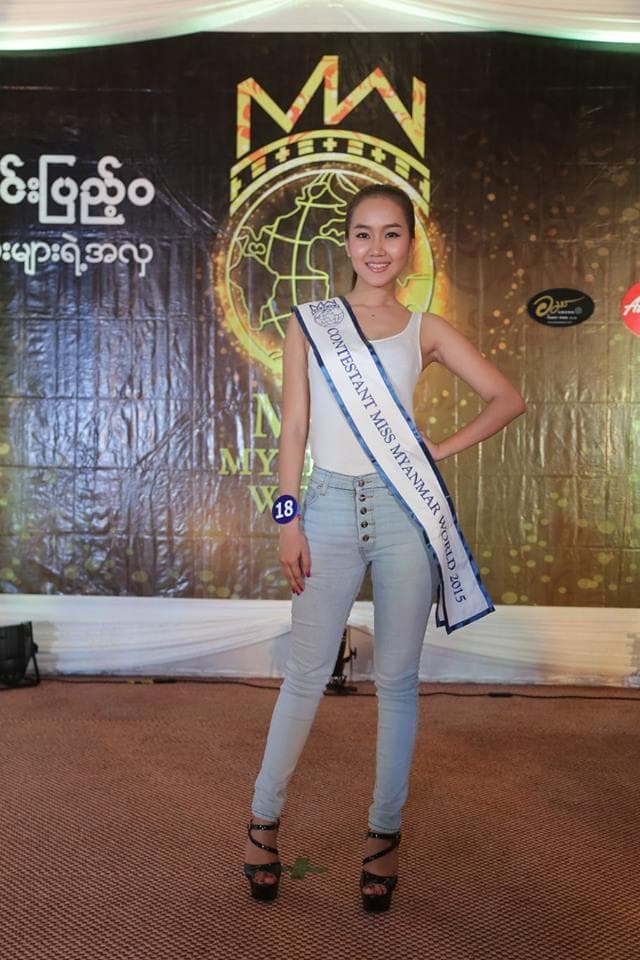 Nang Sandar Hla Htun  Miss Myanmar World 2015 Contestant (Photo Credits - Miss Myanmar World Official FB)