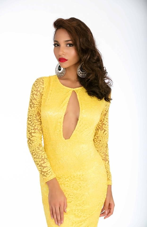 Berth Elouga contestant from Portugal in Long Gown for Miss Earth 2015