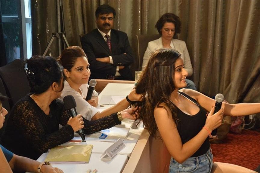 Rushali Rai Finalist Miss India 2015 during Richfeel Miss Beautiful Hair Round (Photo Credit - Femina Miss India Official)