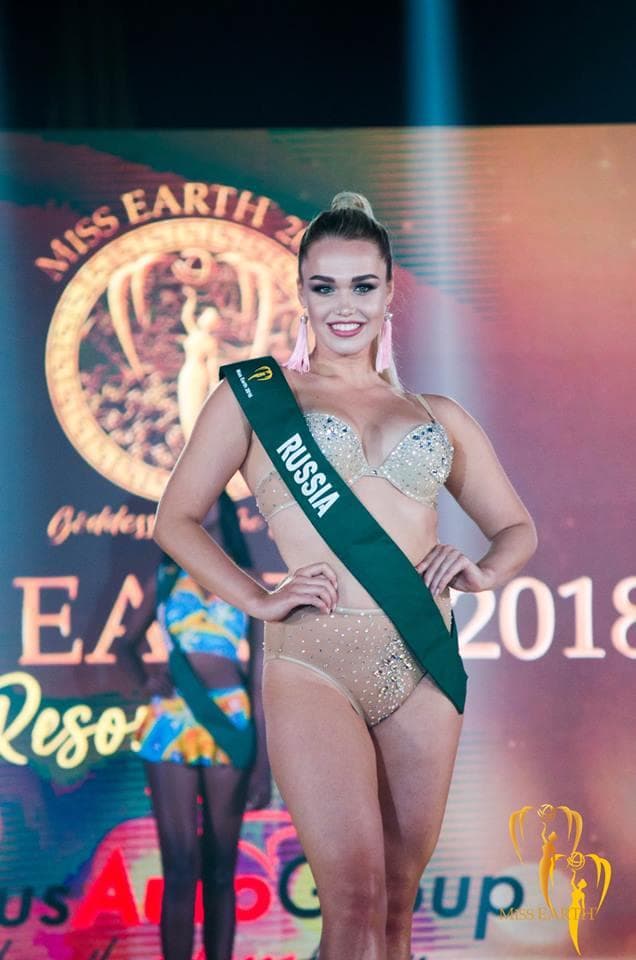 Daria Kartyshova Miss Earth Russia 2018, Finalist Miss Earth 2018 at Resort Wear Competition (Photo Courtesy: Miss Earth Facebook Official)
