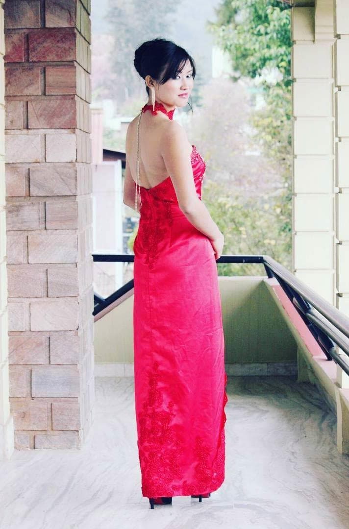 Kaheli Chophy Femina Miss India 2017 Contestant from Nagaland Evening Gown (Photo Credit: Instagram Official)