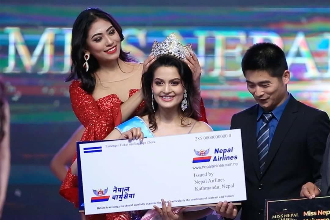 Manita Devkota Crowned Miss Nepal Universe 2018 Contestant No. 10  (Photo Credit: Shrinkhala Khatiwada Facebook Page)