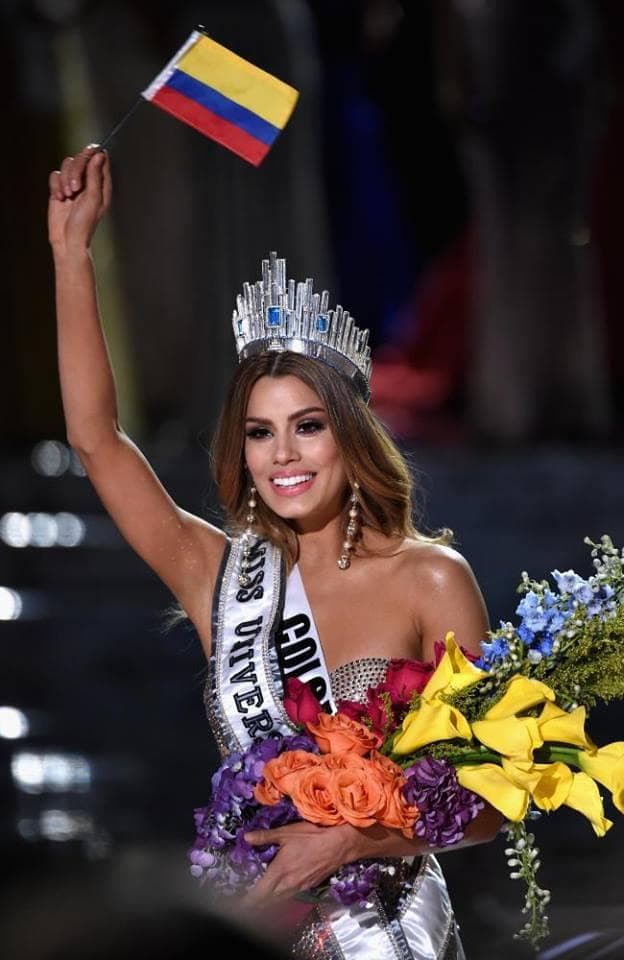 Ariadna Maria Gutierrez Arevalo from Colombia, when wrongly crowned as Miss Universe 2015 (Photo Credits: Miss Universe Official)
