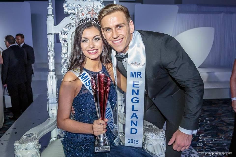 Natasha Hemmings Miss England 2015 with Mister England 2015 (Photo Credits: Miss England Official Facebook)