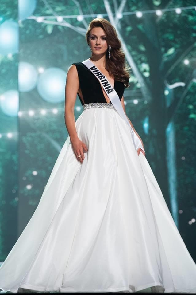 Jacque Carroll Miss Virginia USA 2017 during Preliminary Evening Gown Competition (Photo Credit: Miss USA Facebook Official)