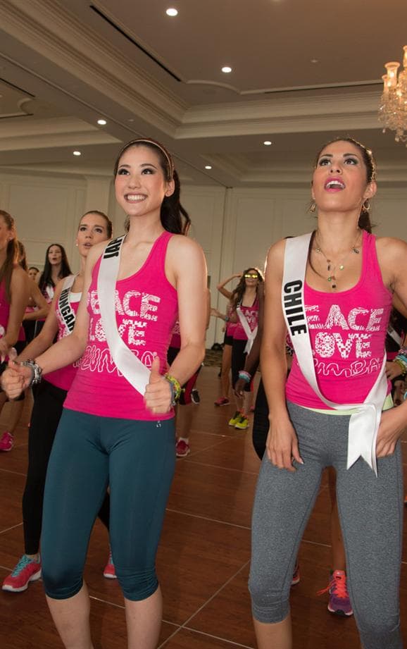 Hellen Toncio Miss Universe Chile 2014 at Zumba Fitness Class