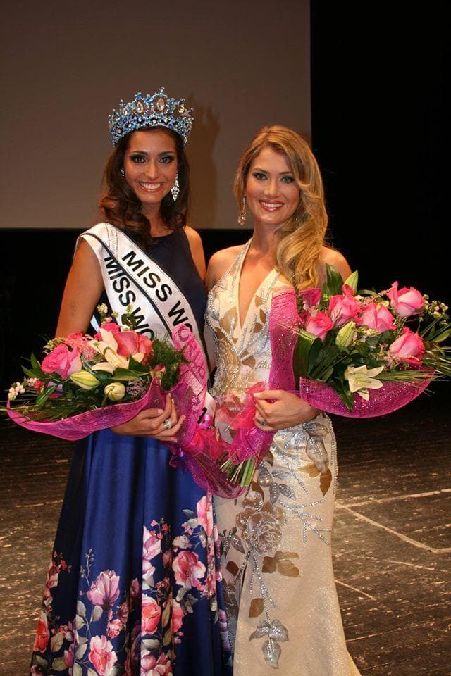 Raquel Tejedor Melendez winner Miss World Spain 2016 with Mireia Lalaguna Royo, Miss World Spain 2015