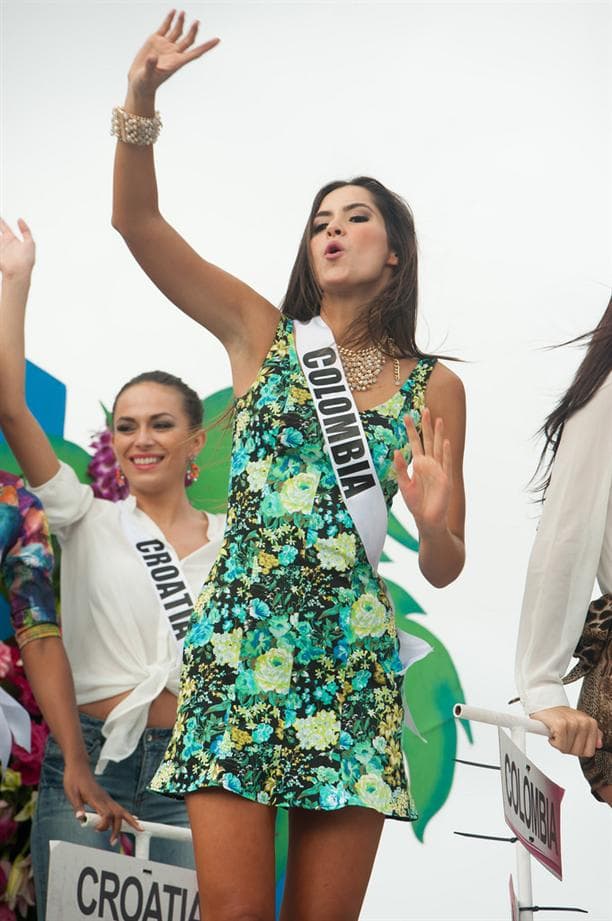 Paulina Vega Dieppa from Colombia at Parade of Nations