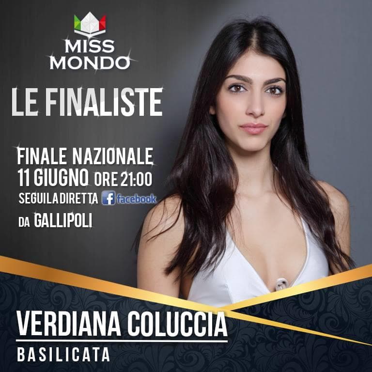 Verdiana Coluccia Miss Mundo Basilicata 2017 - Contestant for Miss Mondo Italia 2017/ Miss World Italy 2017 (Photo Courtesy Miss Mundo Italia Official)