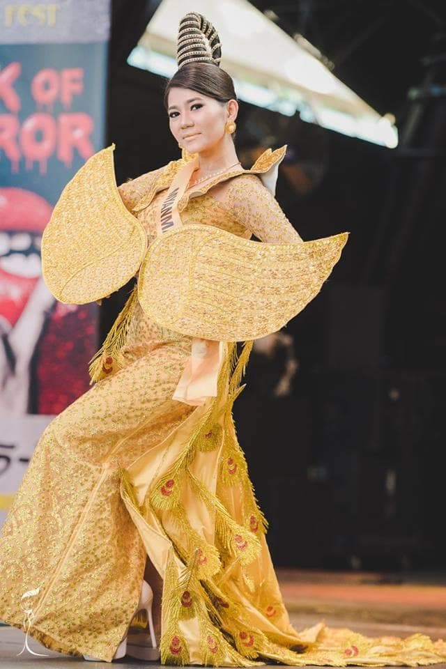 Nandar Lwin Miss Grand Myanmar 2016 in National Costume (Photo Credit: Official Facebook/ Miss Grand International Organization)
