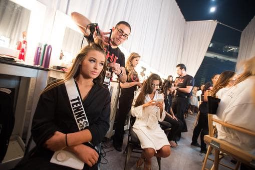 Hope Stephens Miss USA 2016 Contestant During Grooming Session (Photo Credits: Facebook Official)