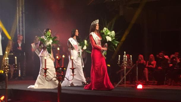 Maja Taradi Miss World Slovenia 2016 taking her final walk with first runner-up Alena Music and second runner-up Ana Kondic