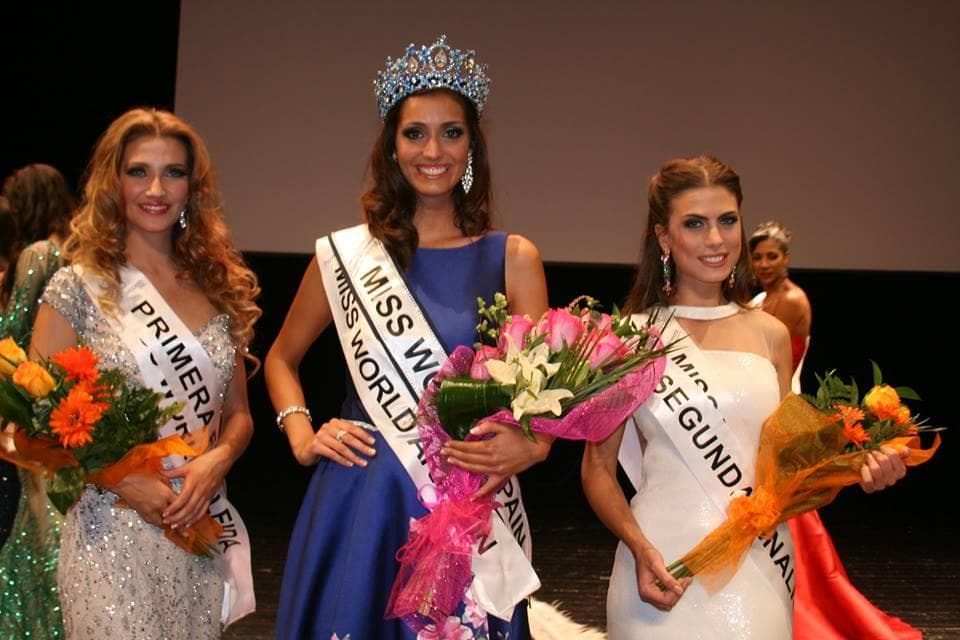 The top 3 winners of Miss World Spain 2016