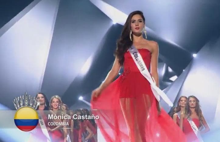 Monica Castano Agudelo from Colombia in evening gown for Miss Supranational 2015