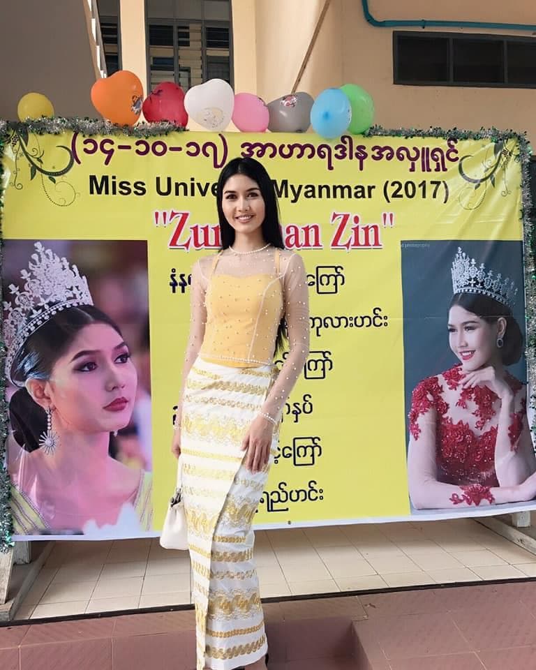 Zun Than Sin Miss Universe Myanmar 2017 (Photo Credit: Miss Universe/FaceBook Official)