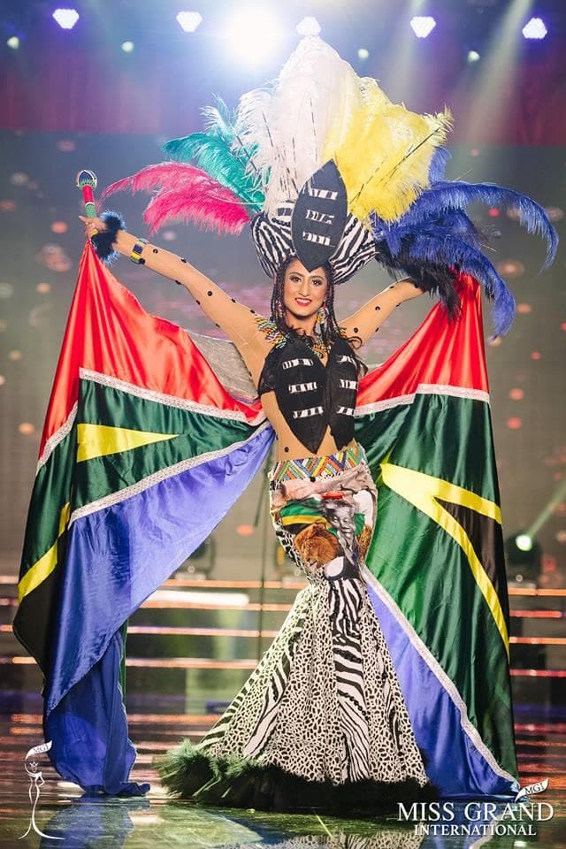 Yajna Debideen Miss Grand South Africa 2017 during national costume competition (Photo Courtesy: Miss Grand International)