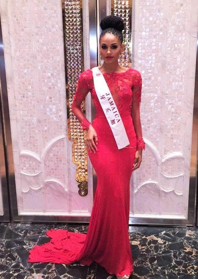 Sanneta Myrie Contestant from Jamaica in Long Gown for Miss World 2015