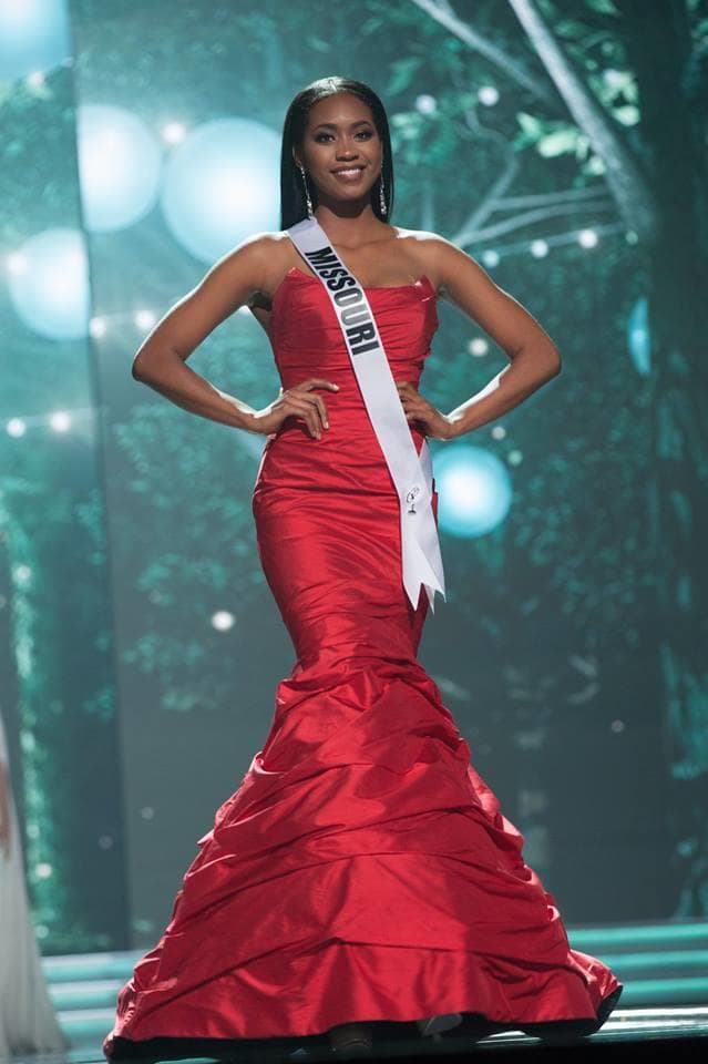 Bayleigh Amethyst Miss Missouri USA 2017 during Preliminary Evening Gown Competition (Photo Credit: Miss USA Facebook Official)