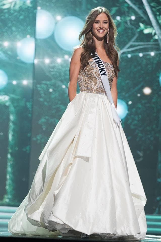 Madelynne Myers Miss Kentucky USA 2017 during Preliminary Evening Gown Competition (Photo Credit: Miss USA Facebook Official)