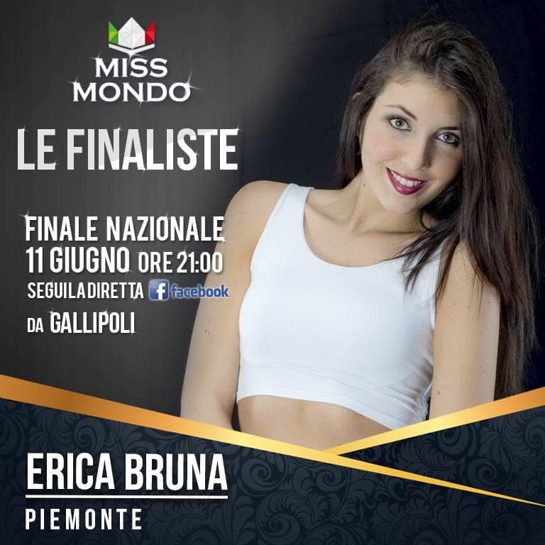 Erica Bruna Miss Mundo Piemonte 2017 - Contestant for Miss Mondo Italia 2017/ Miss World Italy 2017 (Photo Courtesy Miss Mundo Italia Official)