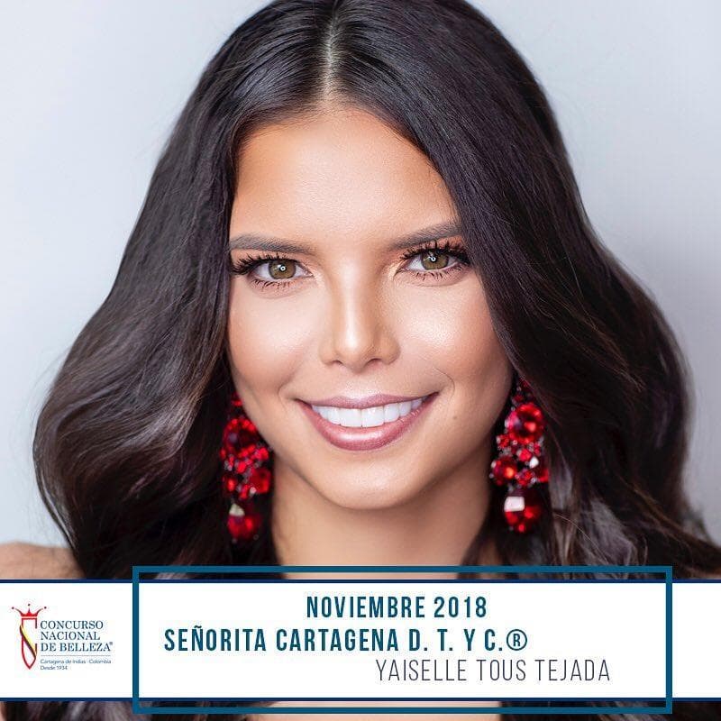 Yaiselle Lucía Tous Tejada from Cartagena, Finalist Miss Colombia 2019/ Señorita Colombia 2019 (Photo Source: Concurso Nacional de Belleza Colombia Official)