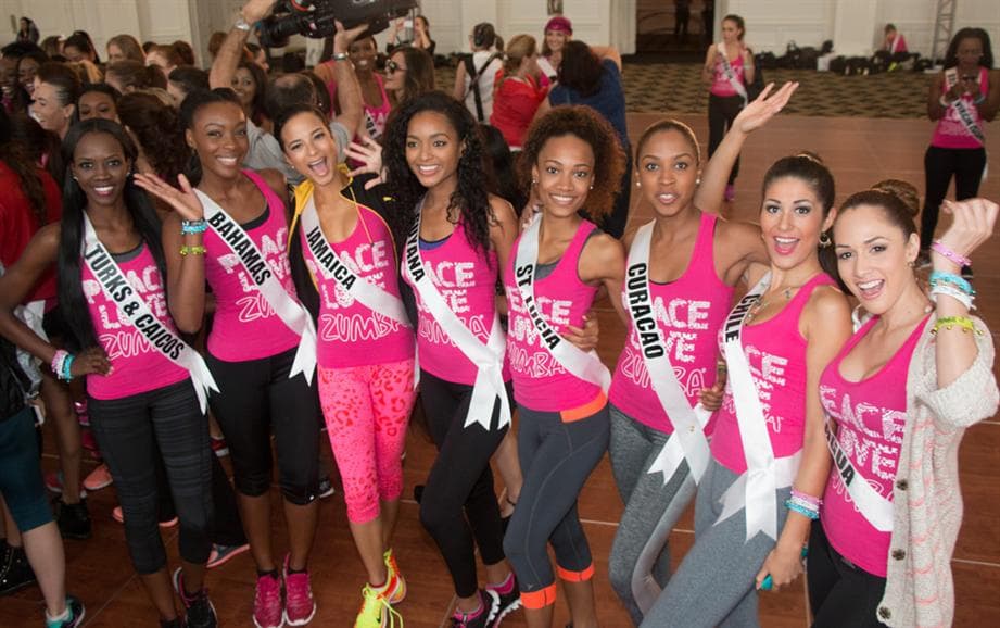 Hellen Toncio Miss Universe Chile 2014 at Zumba Fitness Class