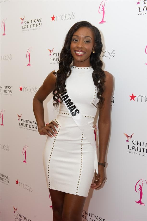 Tomii Culmer Miss Universe Bahamas 2014 at Chinese Laundry Shoes Meet