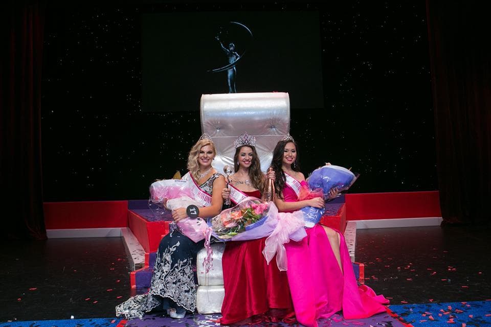Tania Pauline Dawson winner Miss Universe New Zealand 2016 with runner-up Seresa Lapaz and Larissa Allen