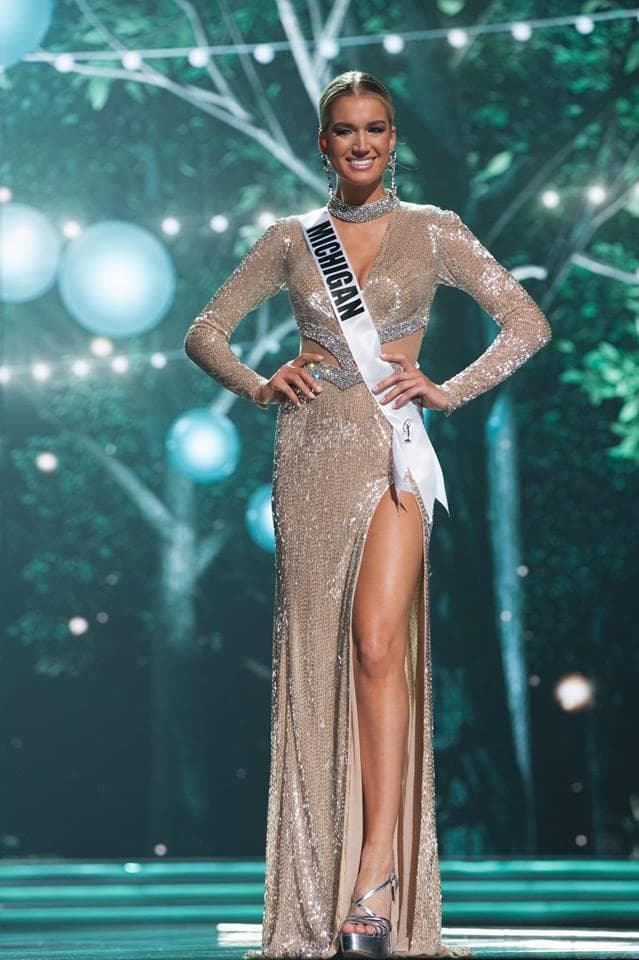 Krista Ferguson Miss Michigan USA 2017 during Preliminary Evening Gown Competition (Photo Credit: Miss USA Facebook Official)